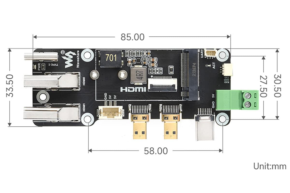 PCIe-To-M.2-Multifunctional-Adapter-Dimensions